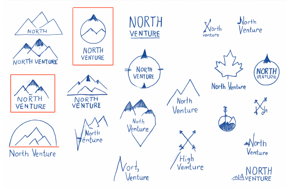 North Ventures Logo Sketches