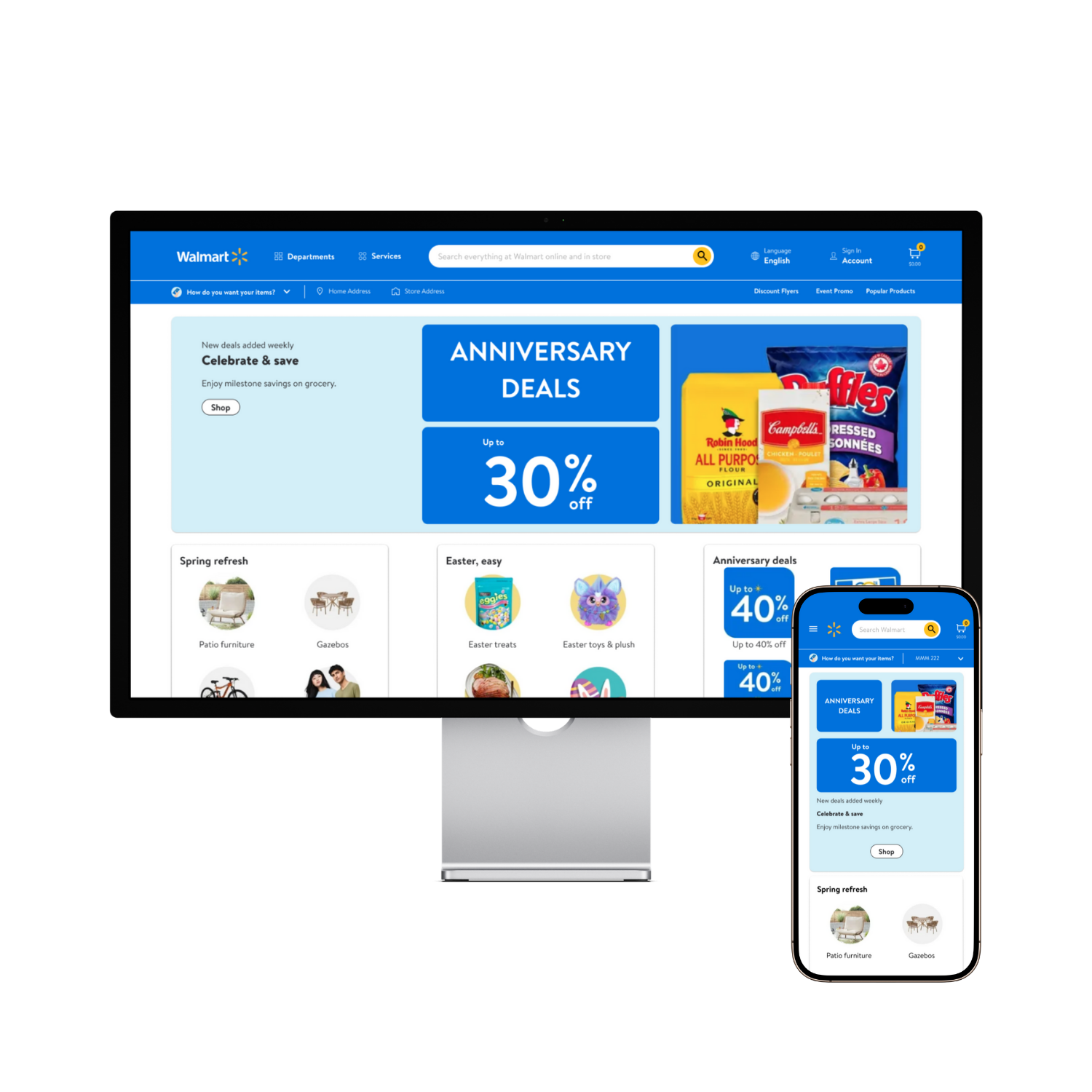 Walmart Case Study Mockup