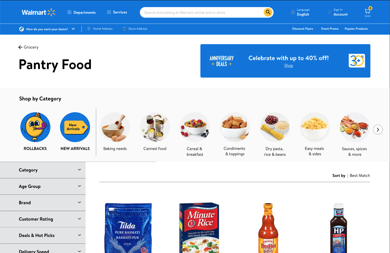 Category Page Final Design